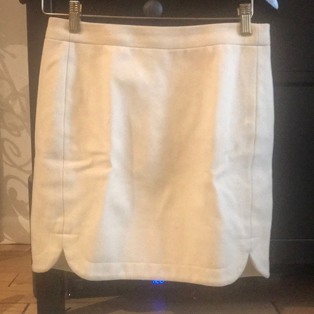 Cream Wool J.Crew Skirt